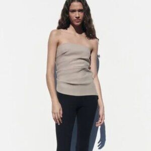 Zara Ruched Strapless Top